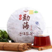 Menghai qizi торт pu&#39;er, классический древесный ферментированный спелый чай puer 357g